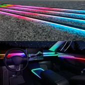 18 u 1 Symphony Streamer Ambijentalna svjetla automobila Unutrašnja LED akrilna traka Svjetlo RGB 64 boje Dekoracija Atmosferska svjetiljka APP Daljinski