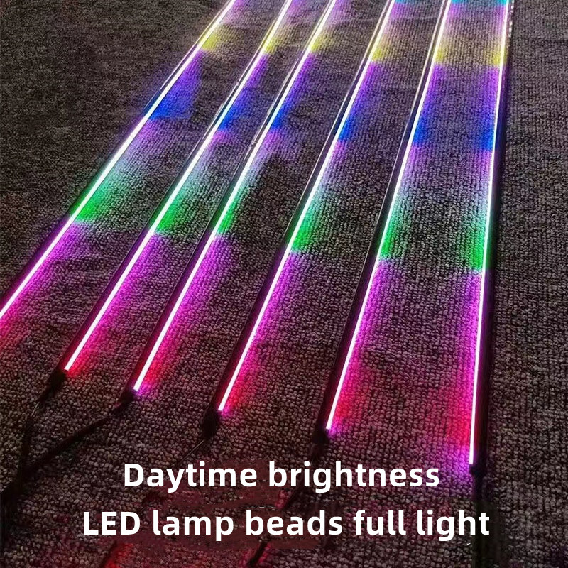 18 u 1 Symphony Streamer Ambijentalna svjetla automobila Unutrašnja LED akrilna traka Svjetlo RGB 64 boje Dekoracija Atmosferska svjetiljka APP Daljinski