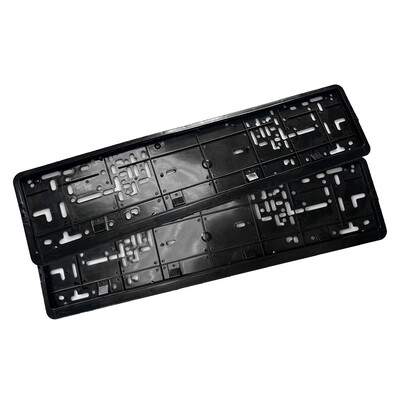 Ένα ζεύγος Carbon Style European Plate Place Auto αξεσουάρ αδιάβροχη βάση με τοποθέτηση πινακίδας κυκλοφορίας