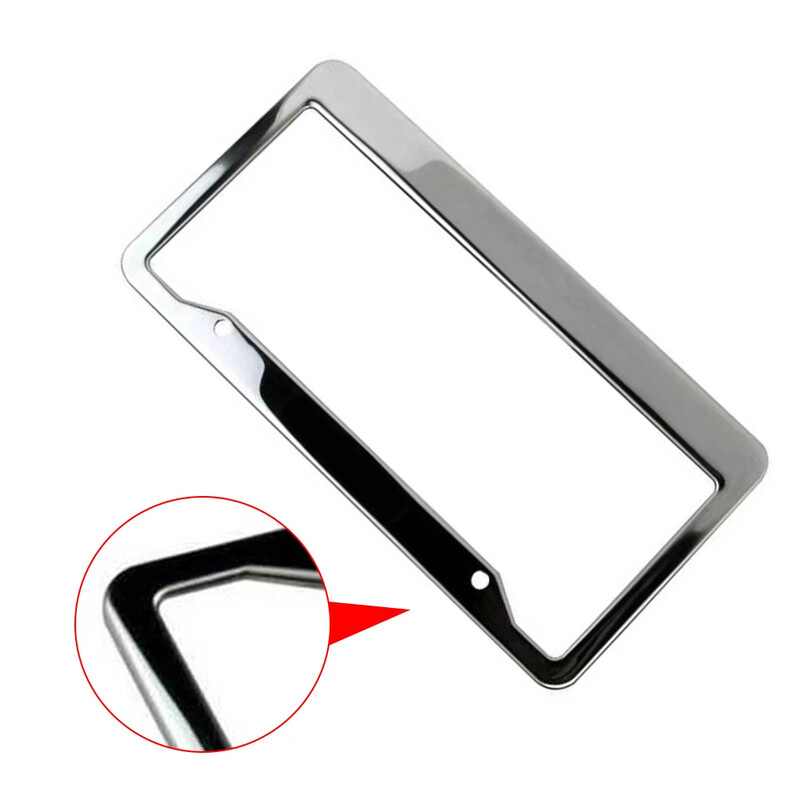 2 vnt Sidabriniai 12" x 6" Automobilių automobilių valstybinio numerio ženklo rėmo etiketės dangtelis su nemokamais užsukamais dangteliais Automobilių išorės universalūs priedai