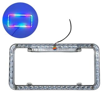 12V Φωτισμός LED Ακρυλικό Η.Π.Α/Καναδά Θήκη καλύμματος ετικέτας πλαισίου πινακίδας κυκλοφορίας για αυτοκίνητα φορτηγά οχήματα Αξεσουάρ αυτοκινήτου Styling αυτοκινήτου N2J3