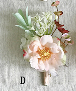 Meldel selyem rózsa boutonniere esküvői csukló fűző koszorúslányok karkötő vőlegény Boutonniere esküvői házasság fűző narancsvirág