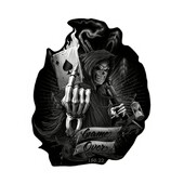 Skull fun spades A igraća karta naljepnica naljepnica automobila igra end reflektirajuća vodootporna naljepnica