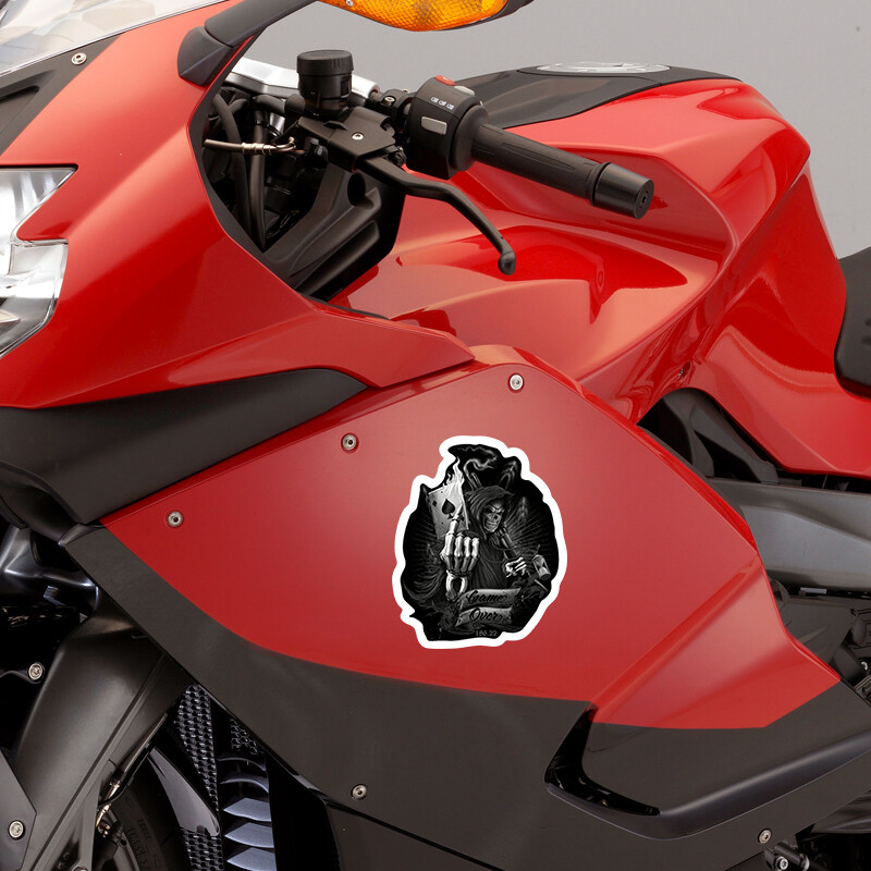 Skull fun spades A igraća karta naljepnica naljepnica automobila igra end reflektirajuća vodootporna naljepnica