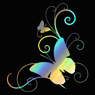 Αυτοκόλλητο αυτοκινήτου 3D Butterfly Personality Fashion Αυτοκόλλητο βινυλίου Αστεία αυτοκόλλητα και αυτοκόλλητα Βινυλικό στυλ αυτοκινήτου