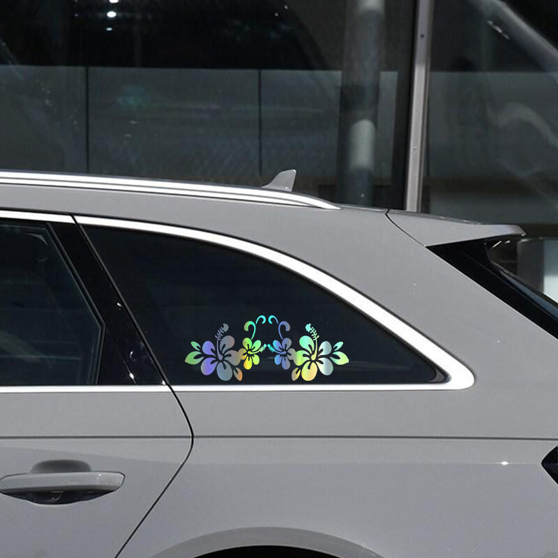 Autómatrica 20*8cm-es virágos matricák autóajtó ablaka fényvisszaverő lézeres motorkerékpár autóformázó 3D matricák