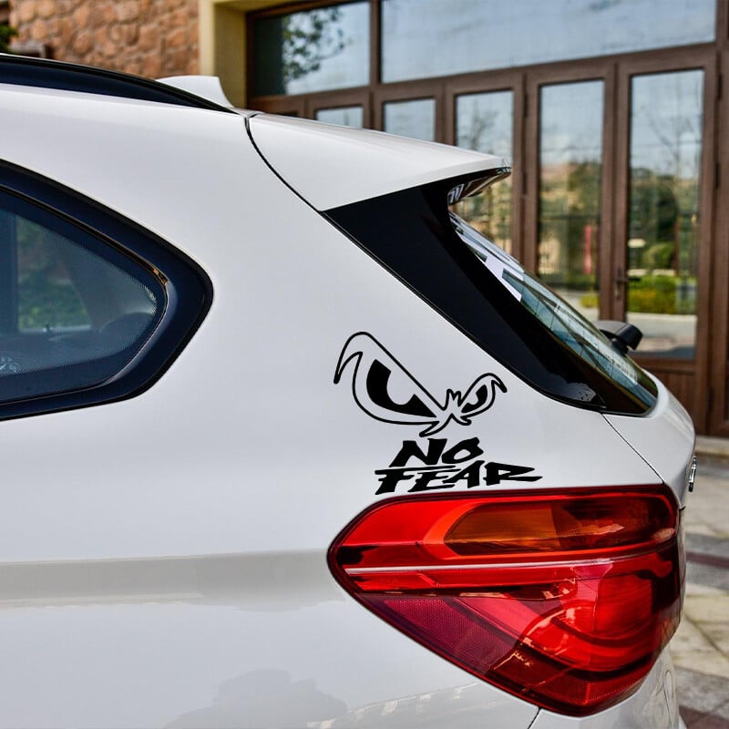 G139 20X16cm Die-cut Vinyl Decal Eye No Fear Αυτοκόλλητο αυτοκινήτου Αδιάβροχο Auto Decors στο πίσω παράθυρο προφυλακτήρα αμαξώματος αυτοκινήτου
