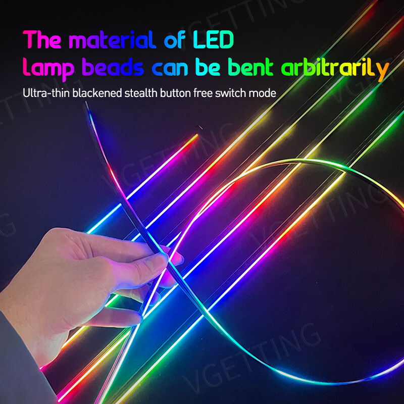 Ambijentalna svjetla u unutrašnjosti automobila Akrilna optička vlakna Led šarene trake Atmosferska svjetiljka Ploča s instrumentima Ukras za vrata i noge