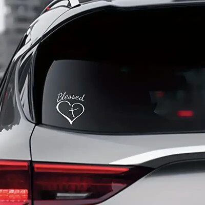 Automobilio Jėzaus lipdukas priekinio ir galinio lango automobilio namų lipdukai, širdies formos automobilio lipdukai, automobilio kėbulo lipdukai