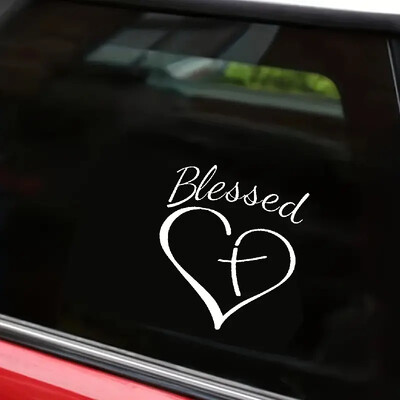 Αυτοκόλλητο Car Jesus Το μπροστινό και πίσω παράθυρο Αυτοκόλλητα αυτοκινήτου για το σπίτι, αυτοκόλλητα αυτοκινήτου σε σχήμα καρδιάς, αυτοκόλλητα αμαξώματος αυτοκινήτου