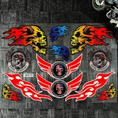 Autocolante pentru corp cu craniu pentru motociclete Autocolante cu foc fantomă pentru mașină electrică Autocolante reflectorizante cu personalitate creativă