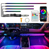 Universalus Symphony automobilio aplinkos apšvietimas LED salono RGB Streamer atmosferos lempa USB APP valdymo nuotolinio valdymo pultas, skirtas Tesla Model 3 YSX