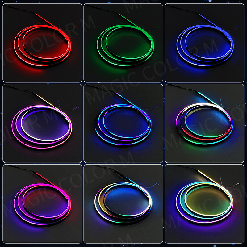 Vgetting USB ambijentalna svjetla u automobilu Univerzalna aplikacija LED Symphony RGB Atmosferske svjetiljke Glove Box Expansion Dock za Tesla Model 3 YSX
