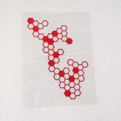 Αυτοκόλλητα μπροστινού πάνελ μοτοσικλέτας Τροποποίηση αδιάβροχο κυψελωτό ανακλαστικό αυτοκόλλητο