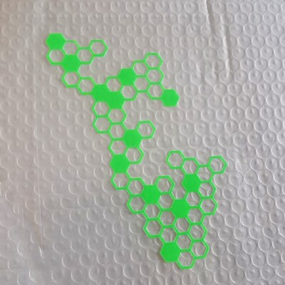 Αυτοκόλλητα μπροστινού πάνελ μοτοσικλέτας Τροποποίηση αδιάβροχο κυψελωτό ανακλαστικό αυτοκόλλητο