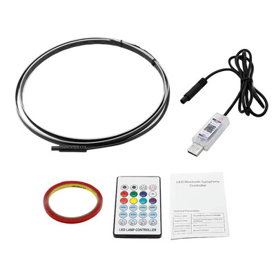 „Symphony“ LED automobilio aplinkos apšvietimas, visos spalvos srautas, universalus LED salonas, paslėpta akrilo juostelė, atmosferos lempos, programų valdymas