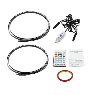 „Symphony“ LED automobilio aplinkos apšvietimas, visos spalvos srautas, universalus LED salonas, paslėpta akrilo juostelė, atmosferos lempos, programų valdymas