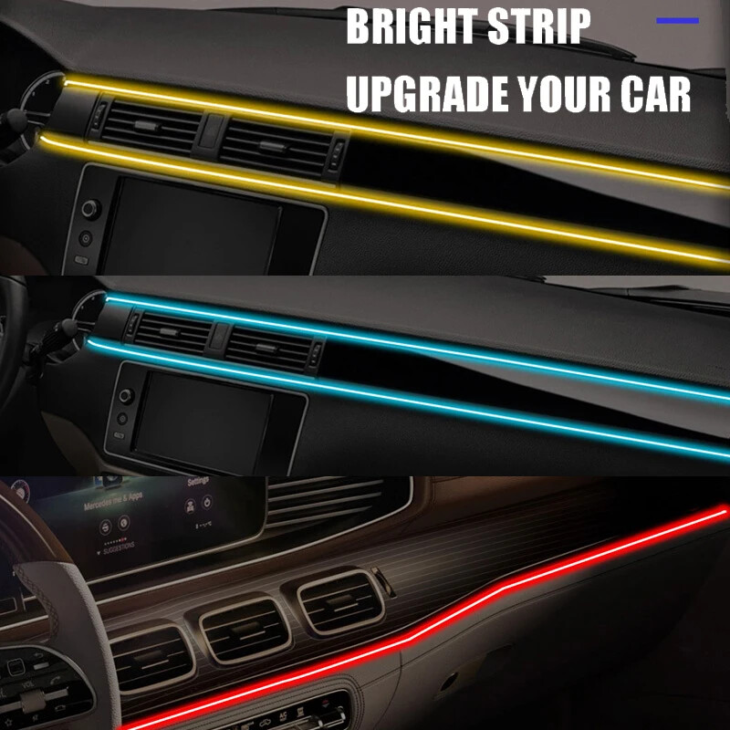 1/2/3/4/5M unutrašnjost automobila RGB LED svjetlosna traka Ambijentalna neonska nevidljiva svjetlost USB svjetlovodna svjetlosna atmosferska svjetiljka podrška APP Control