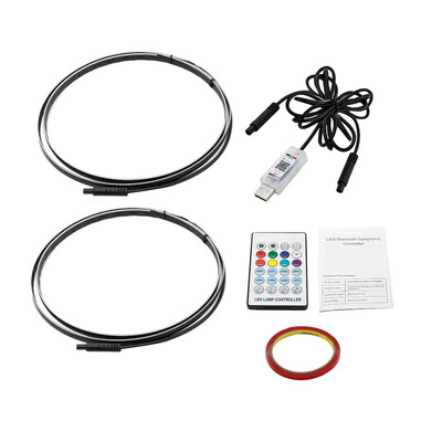 Symphony LED Car Ambient Lights Full Color Streamer Universal LED Εσωτερικό Κρυφό Ακρυλικό Λάμπες Ατμόσφαιρας Έλεγχος εφαρμογής