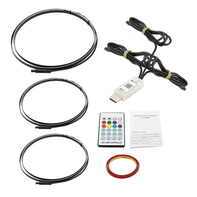 Symphony LED Car Ambient Lights Full Color Streamer Universal LED Εσωτερικό Κρυφό Ακρυλικό Λάμπες Ατμόσφαιρας Έλεγχος εφαρμογής