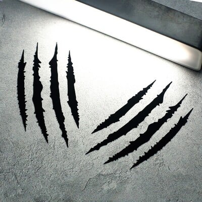 2 DB Motorkerékpár matricák Monster Claw Scratch DIY sisak testdísz KTM Enduro Yamaha Tenere 700 BMW R1200GS R1250GS-hez