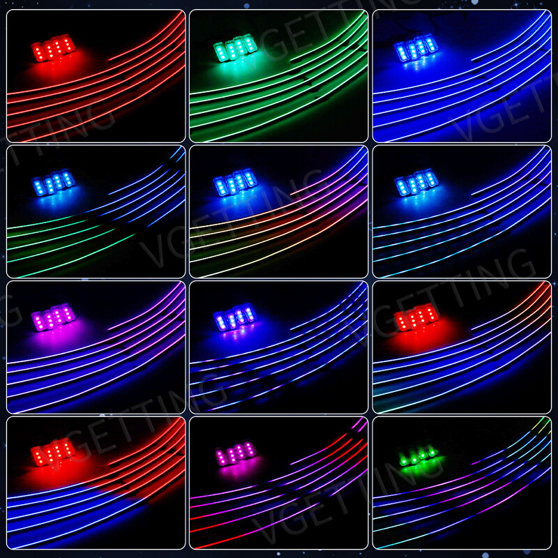 Vgetting za Tesla Model 3 YSX Ambijentalna svjetla automobila 10 u 1 Prostor za noge Univerzalne RGB Atmosferske svjetiljke USB APP Daljinski upaljač za cigarete