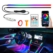 110cm APP Control Ambijentalna svjetla automobila LED unutrašnjost RGB Symphony Atmosphere Light Akrilne trake Dekoracija nadzorne ploče Krovni otvor