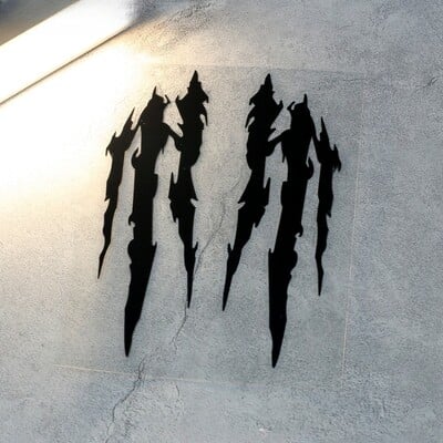 2 buc. gheare de monstru zgârieturi autocolante noutate pentru apărătoare pentru motocicletă, cască, autocolante de vinil pentru KTM Vespa Aprilia Benelli Bmw S1000rr