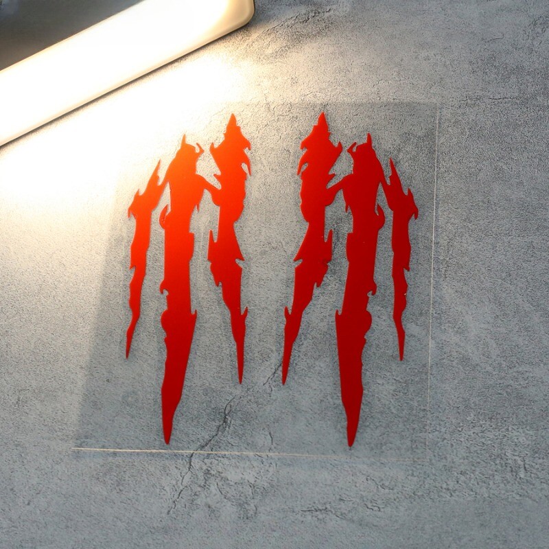 2 buc. gheare de monstru zgârieturi autocolante noutate pentru apărătoare pentru motocicletă, cască, autocolante de vinil pentru KTM Vespa Aprilia Benelli Bmw S1000rr