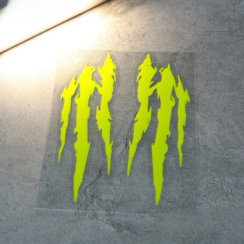 2 buc. gheare de monstru zgârieturi autocolante noutate pentru apărătoare pentru motocicletă, cască, autocolante de vinil pentru KTM Vespa Aprilia Benelli Bmw S1000rr