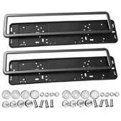 Cadru plăcuță de înmatriculare europeană Cadru plăcuță de înmatriculare față și spate din oțel inoxidabil Cadru plăcuță de înmatriculare din fibră de carbon universal