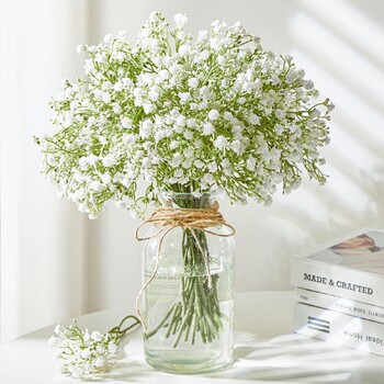 10/15 τεμ. Τεχνητά λουλούδια Baby Breath Flower Fake Gypsophila for Wedding Party Διακόσμηση σπιτιού Μπουκέτα λουλουδιών DIY αξεσουάρ