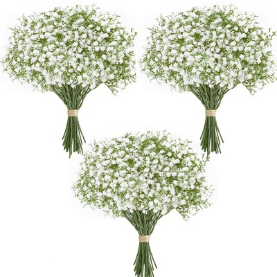 10/15 бр. Изкуствени цветя Baby Breath Flower Fake Gypsophila за сватбено тържество Декорация на дома Цветни букети Направи си сам аксесоари