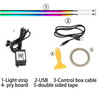 Symphonic APP Control 256 Χρώματα Φεγγίτη LED Φωτισμός περιβάλλοντος Ατμόσφαιρα Φωτιστικό ηλιοροφής Οροφή αυτοκινήτου Πανοραμικό φεγγίτη Φωτιστικό περιβάλλοντος