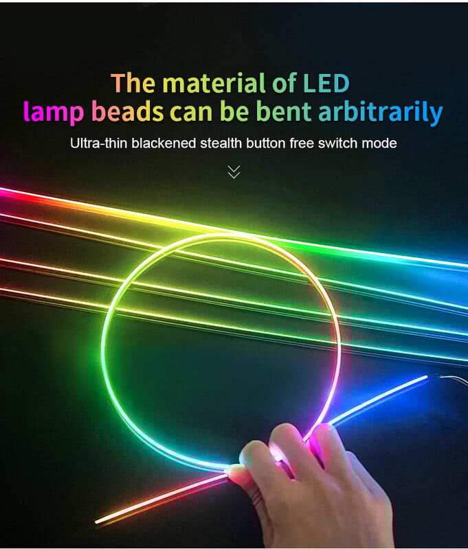 Symphonic APP Control 256 Χρώματα Φεγγίτη LED Φωτισμός περιβάλλοντος Ατμόσφαιρα Φωτιστικό ηλιοροφής Οροφή αυτοκινήτου Πανοραμικό φεγγίτη Φωτιστικό περιβάλλοντος