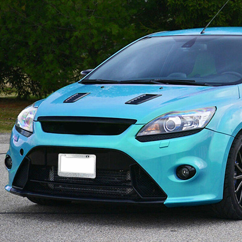 Κάλυμμα ετικέτας πλαισίου πινακίδας αυτοκινήτου Ανοξείδωτο ατσάλι Bling Glitter Κρυστάλλινο στρας φορητό ανθεκτικό ασήμι Universal