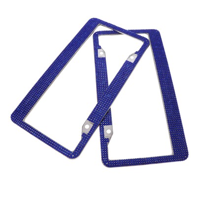 2x 12''x6'' Cadru plăcuță de înmatriculare Bling Strass Crystal Diamond 7 rânduri Negru/Sliver/Trandafir/Albastru/Roz