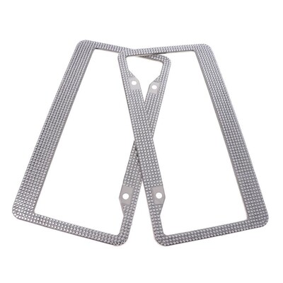 2x 12''x6'' Cadru plăcuță de înmatriculare Bling Strass Crystal Diamond 7 rânduri Negru/Sliver/Trandafir/Albastru/Roz