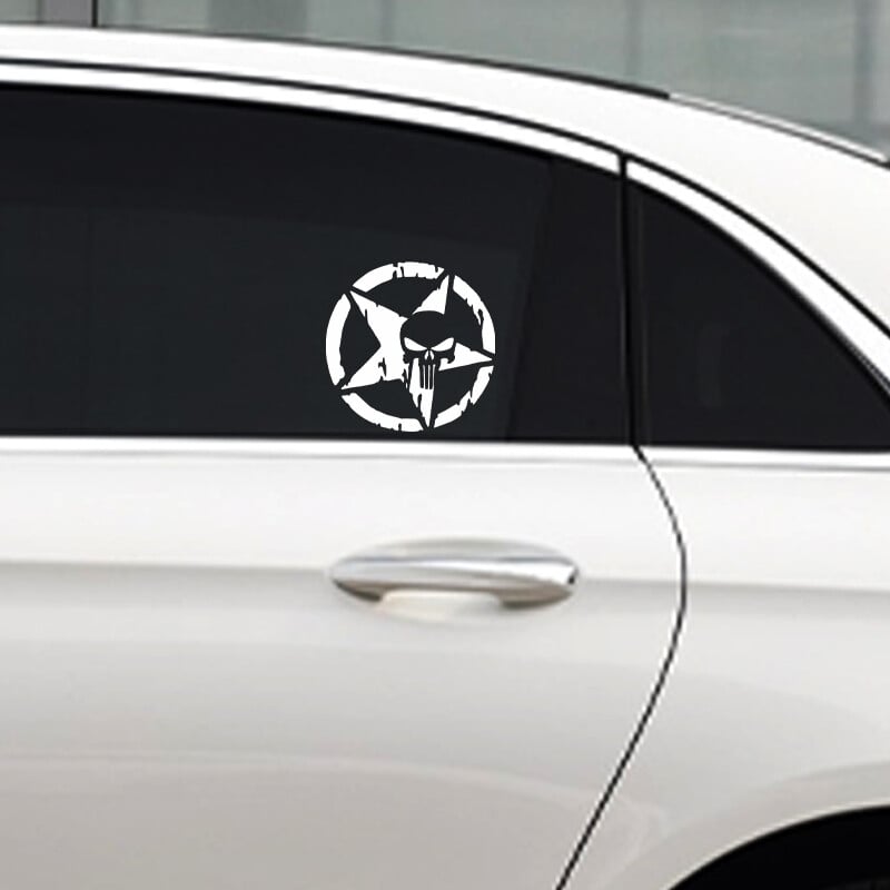 15X15CM Miesto Oscar Mike Nemokamas leidimas Armijos žvaigždės lipdukas JEEP Wrangler modelio aksesuarų puošmena