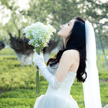 YO CHO DIY Μπουκέτο γάμου Bridesmaid Babysbreath Μπουκέτα Λουλούδι Λευκό Μωβ Τεχνητό Λουλούδι DIY Προμήθειες γάμου