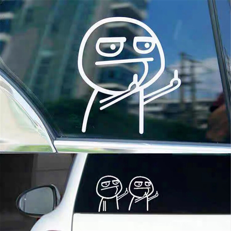 Crtani smiješni srednji prst Vodootporne reflektirajuće naljepnice Naljepnica za automobil Naljepnica za prozor automobila Naljepnice za automobil Naljepnica za ukrašavanje karoserije