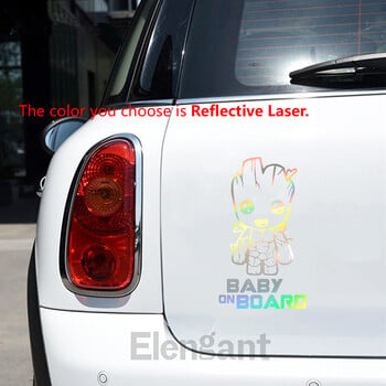 Baby on Board Vinyl Sticker Παράθυρο αυτοκινήτου Αστεία γραφικά Νέοι χαρακτήρες ταινίας Decal Αποσπάσματα Αυτοκόλλητα αυτοκινήτου Διακόσμηση