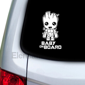 Baby on Board Vinyl Sticker Παράθυρο αυτοκινήτου Αστεία γραφικά Νέοι χαρακτήρες ταινίας Decal Αποσπάσματα Αυτοκόλλητα αυτοκινήτου Διακόσμηση