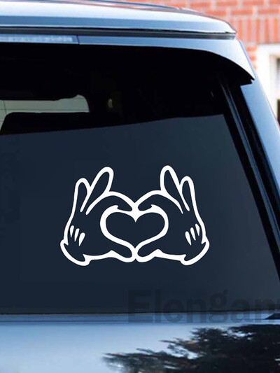 Mickey Mouse i Minnie Mouse Ljubavne ruke Vinilna umjetnička naljepnica Prozor automobila Dekor za prijenosno računalo Par Ljubavni darovi Naljepnice šalica Dekoracija