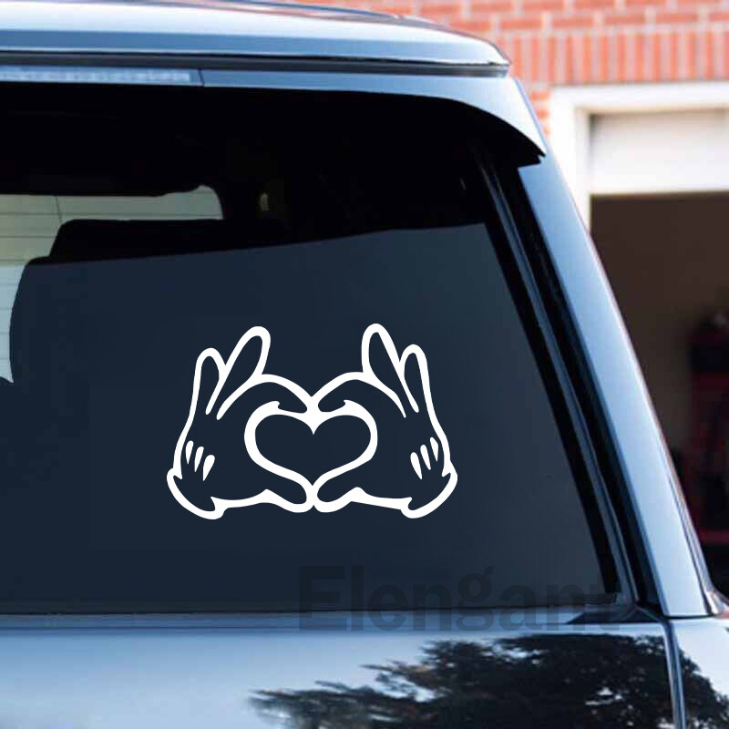 Mickey Mouse i Minnie Mouse Ljubavne ruke Vinilna umjetnička naljepnica Prozor automobila Dekor za prijenosno računalo Par Ljubavni darovi Naljepnice šalica Dekoracija