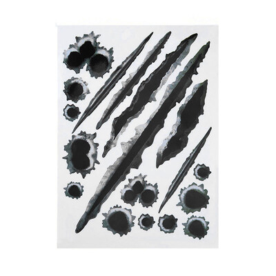 Autocolante personalizate 3D pentru mașină cu gaură de glonț, decalcar lateral pentru bara de protecție creativă, zgârietură amuzantă, modă, 2024