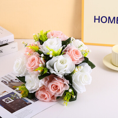 Μπάλες τεχνητού λουλουδιού Τριαντάφυλλο Γάμος Κεντρικός Διακοσμήσεις Τραπεζιού Πάρτι γενεθλίων Όμορφες ανθοδέσμες με λουλούδια