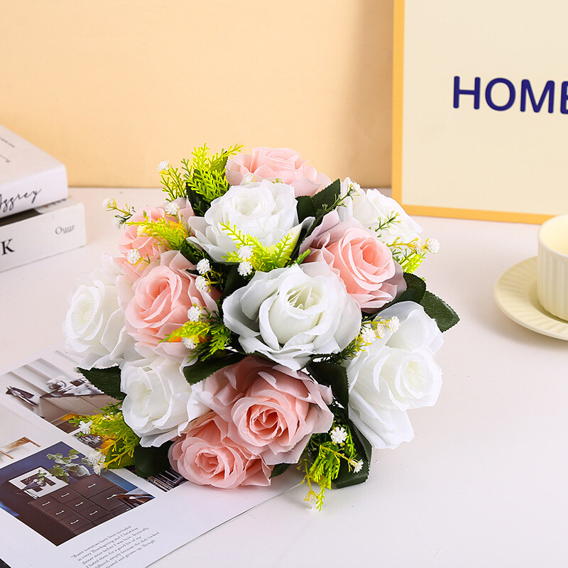 Μπάλες τεχνητού λουλουδιού Τριαντάφυλλο Γάμος Κεντρικός Διακοσμήσεις Τραπεζιού Πάρτι γενεθλίων Όμορφες ανθοδέσμες με λουλούδια