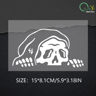 Αυτοκόλλητο Peep Skeleton Car Διακοσμημένο παρμπρίζ Παράθυρα Halloween Lurking Reaper Αυτοκόλλητα φάντασμα Die κοπής αυτοκόλλητα βινυλίου
