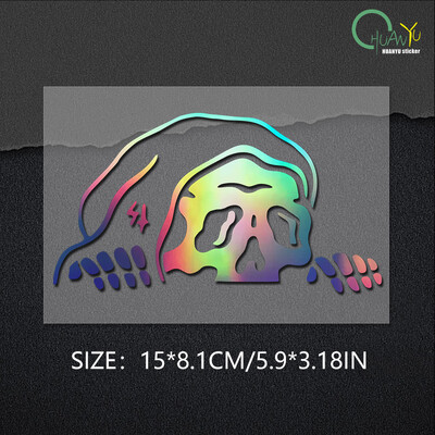 Αυτοκόλλητο Peep Skeleton Car Διακοσμημένο παρμπρίζ Παράθυρα Halloween Lurking Reaper Αυτοκόλλητα φάντασμα Die κοπής αυτοκόλλητα βινυλίου